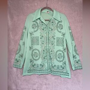 Vintage Montgomery Ward Green 1970s Top